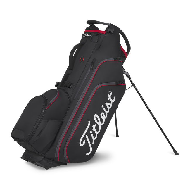 Titleist Hybrid 14 Golf Bag-Black/Black/Red
