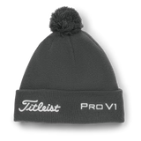 Titleist Tour Pom Pom Knit Beanie-Charcoal/White