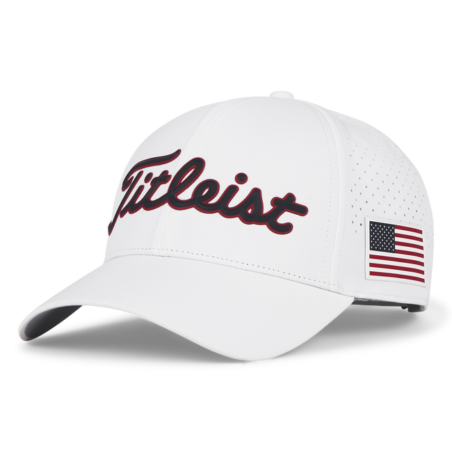 Titleist Players Tech Hat-White/Navy/Red