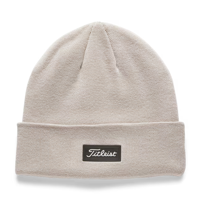 Titleist Charleston Cuff Knit Beanie-Barnwood/White