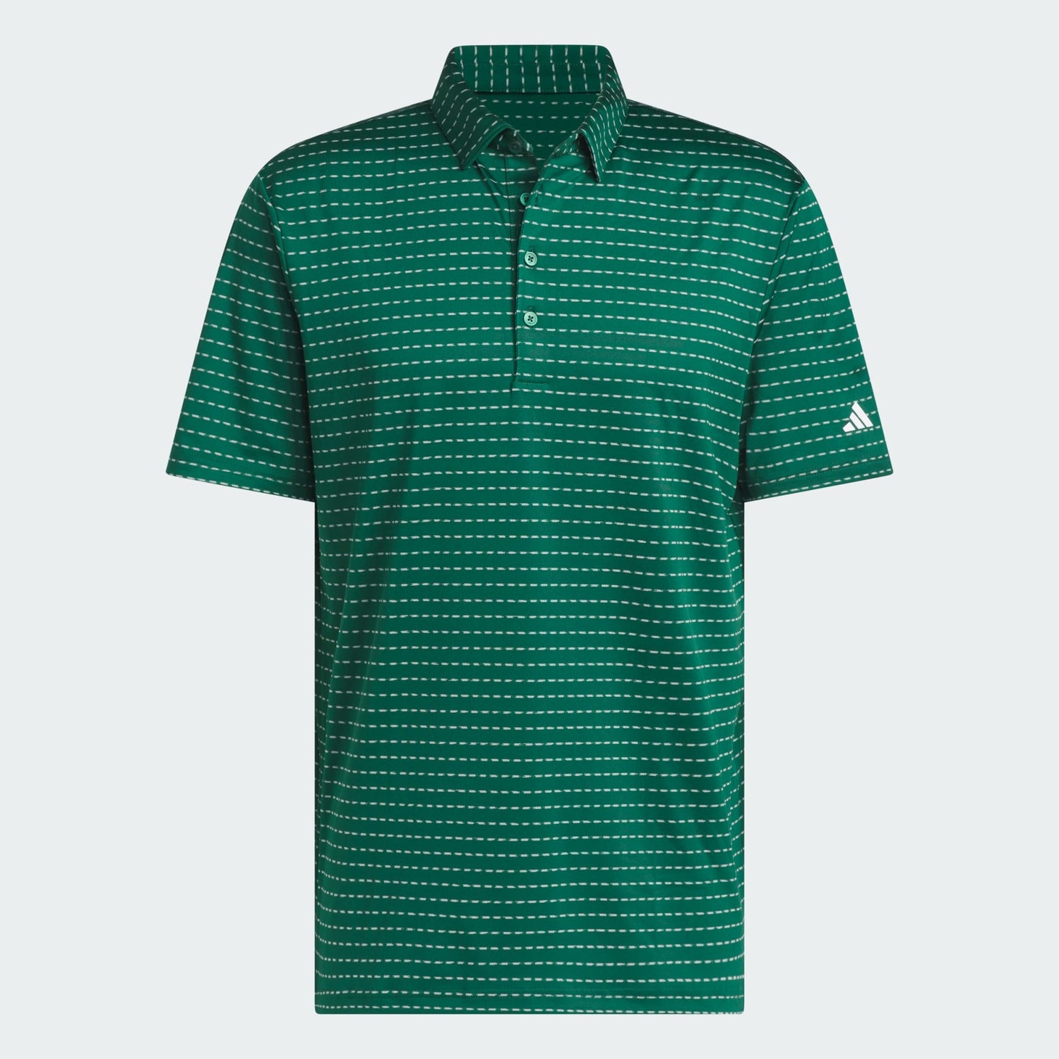 Adidas Ultimate365 Dash Stripe Polo-Collegiate Green / White