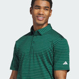 Adidas Ultimate365 Dash Stripe Polo-Collegiate Green / White