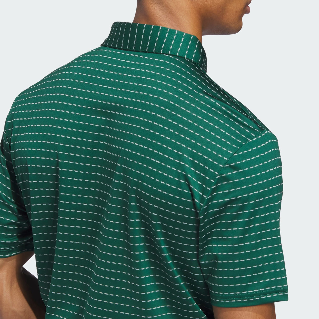 Adidas Ultimate365 Dash Stripe Polo-Collegiate Green / White