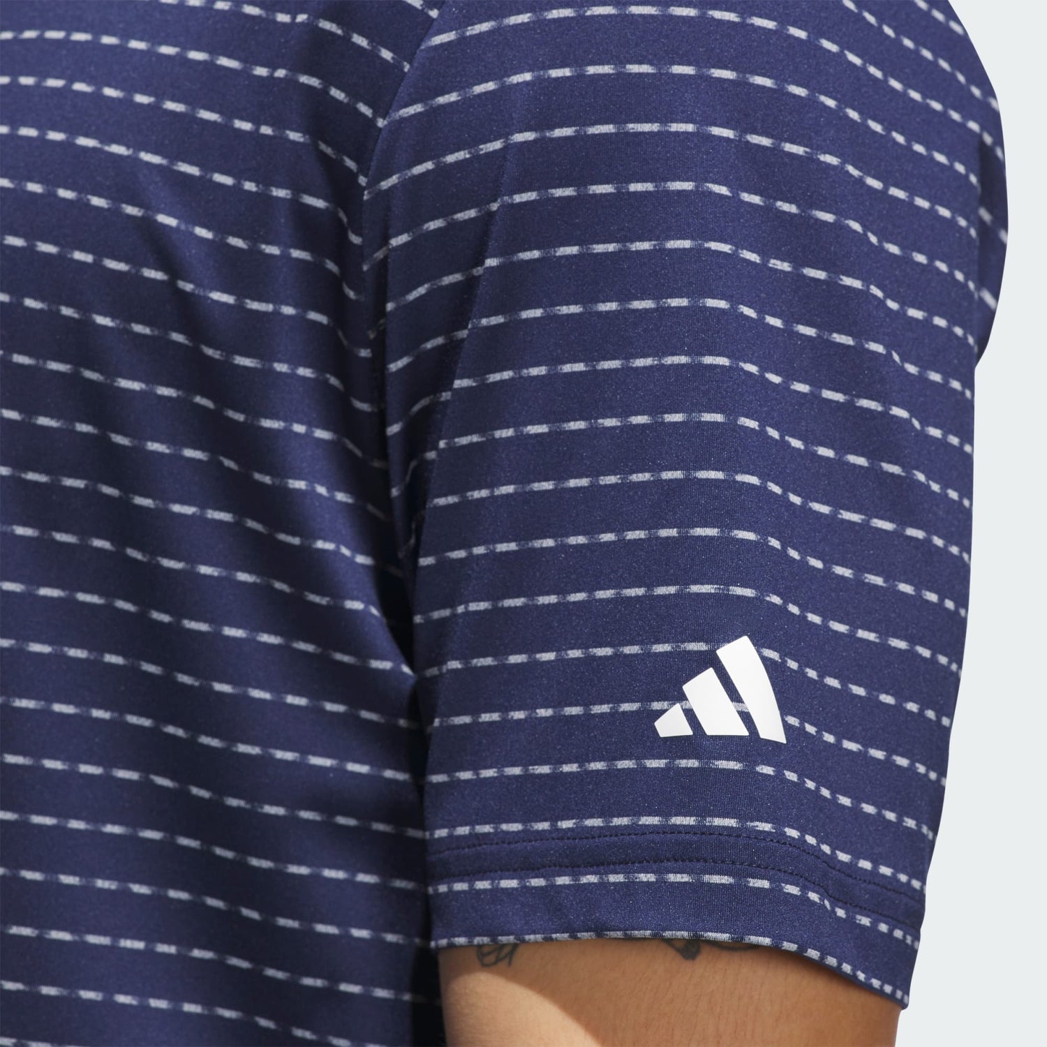 Adidas Ultimate365 Dash Stripe Polo-Collegiate Navy / White