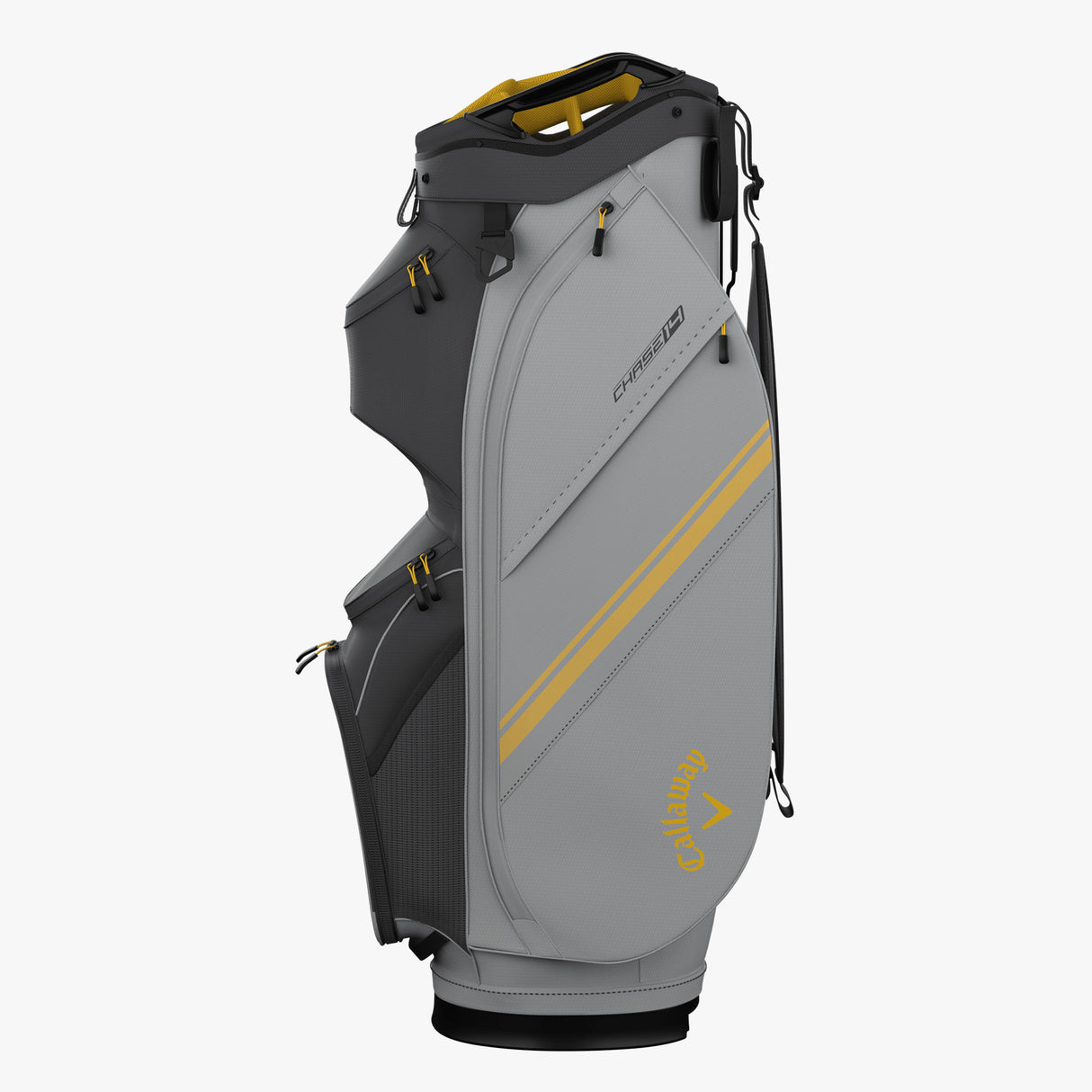 Callaway Chase 14 Cart Golf Bag-Charcoal/Silver/Goldenrod