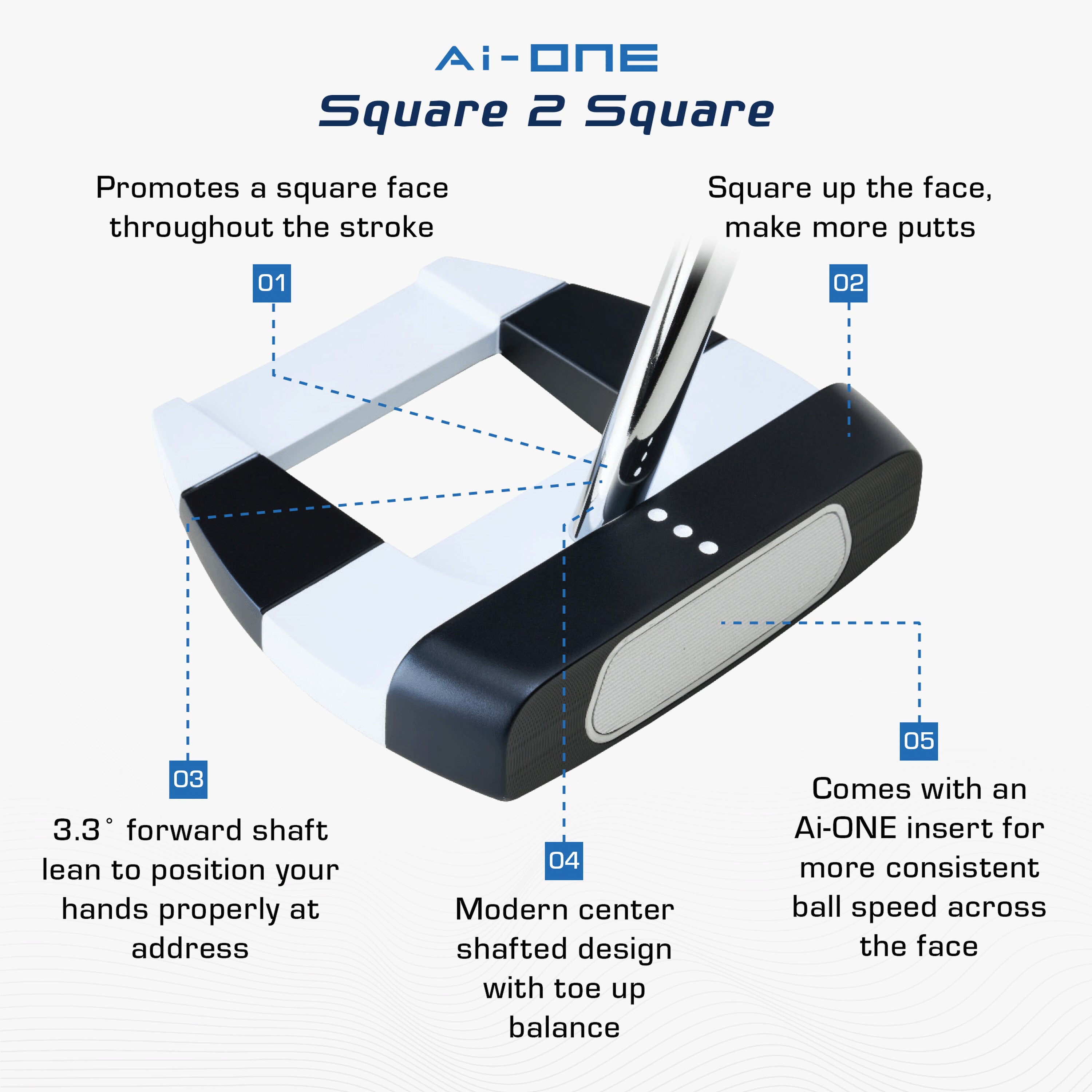 クラブ AI-ONE SQUARE 2 SQUARE CRUISER JAILBIRD Odyssey Ai-One Square 2 Square Cruiser Jailbird Putter