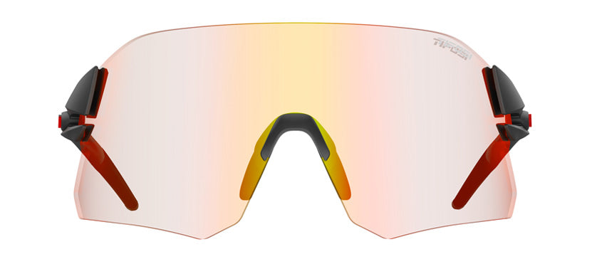 Tifosi Rail Sunglasses-Matte Black Frame - Clarion Red Fototec