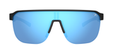 Tifosi Sanctum FC Sunglasses-Gloss Black Frame - Smoke Tint with Bright Blue Mirror